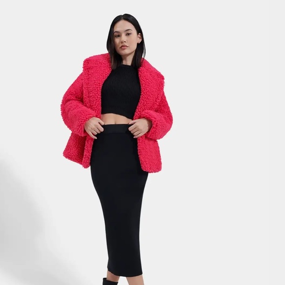 UGG - Short Gertrude Teddy Coat - -L-NWT 💕🧸🧸💕 - Picture 6 of 13